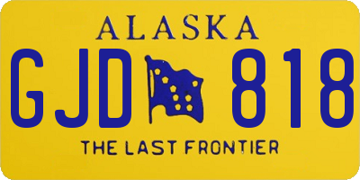 AK license plate GJD818