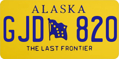 AK license plate GJD820