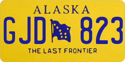 AK license plate GJD823