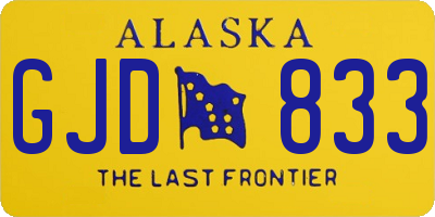 AK license plate GJD833