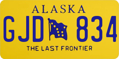 AK license plate GJD834