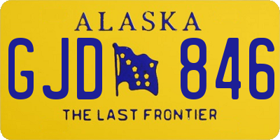 AK license plate GJD846