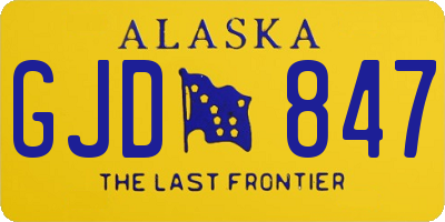AK license plate GJD847