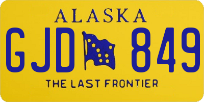 AK license plate GJD849
