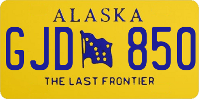 AK license plate GJD850
