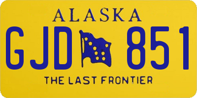 AK license plate GJD851