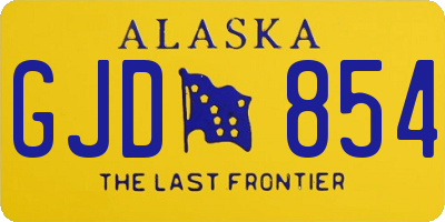 AK license plate GJD854