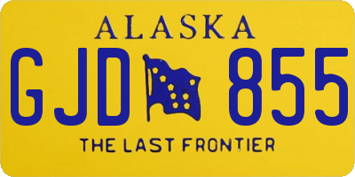 AK license plate GJD855
