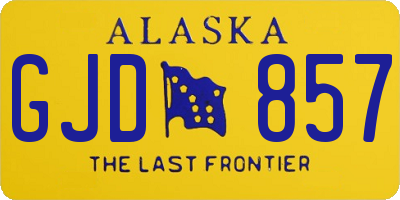 AK license plate GJD857