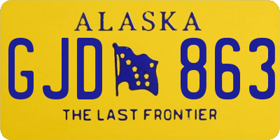 AK license plate GJD863
