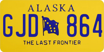 AK license plate GJD864