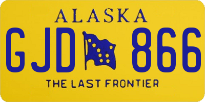 AK license plate GJD866