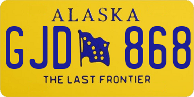 AK license plate GJD868