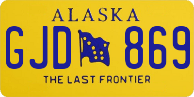 AK license plate GJD869