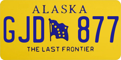 AK license plate GJD877