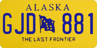 AK license plate GJD881