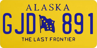 AK license plate GJD891