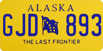 AK license plate GJD893