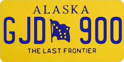 AK license plate GJD900
