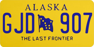 AK license plate GJD907
