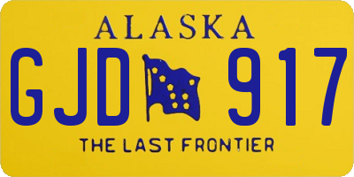 AK license plate GJD917