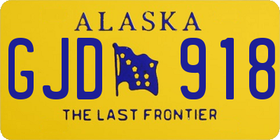 AK license plate GJD918