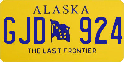 AK license plate GJD924