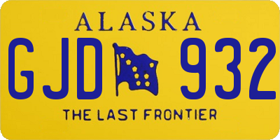 AK license plate GJD932