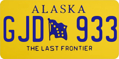 AK license plate GJD933