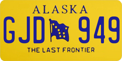 AK license plate GJD949