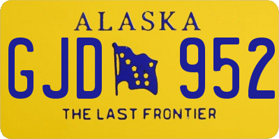 AK license plate GJD952