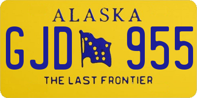 AK license plate GJD955