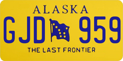 AK license plate GJD959