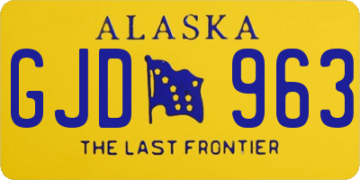 AK license plate GJD963
