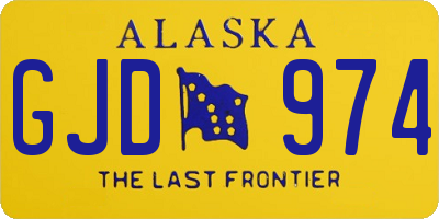 AK license plate GJD974