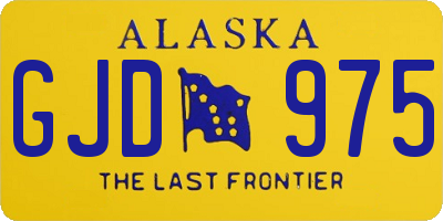 AK license plate GJD975
