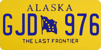 AK license plate GJD976