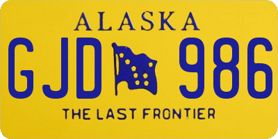 AK license plate GJD986