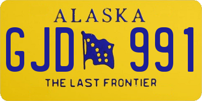 AK license plate GJD991