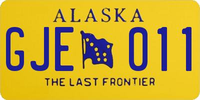 AK license plate GJE011