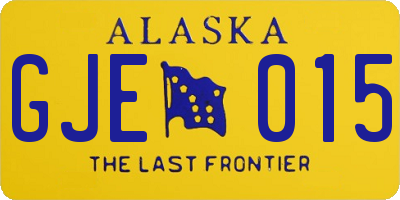 AK license plate GJE015