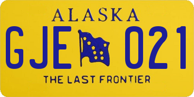 AK license plate GJE021