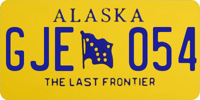 AK license plate GJE054