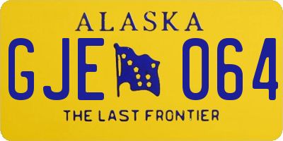 AK license plate GJE064