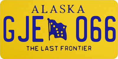 AK license plate GJE066