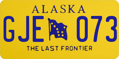 AK license plate GJE073