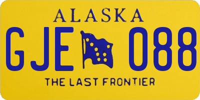 AK license plate GJE088