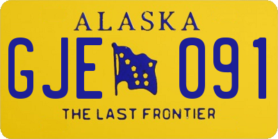 AK license plate GJE091