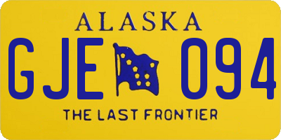 AK license plate GJE094