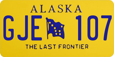 AK license plate GJE107